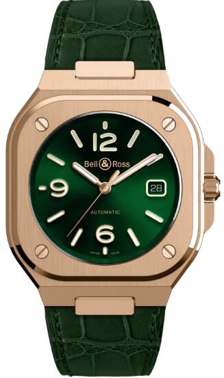 Review Bell and Ross BR 05 Replica Watch BR 05 Green Gold BR05A-GN-PG/SCR